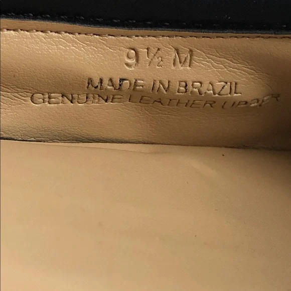 TALBOTS Edison Quilted Black Leather Cap toe Mule Flats size 9.5 - Picture 7 of 7